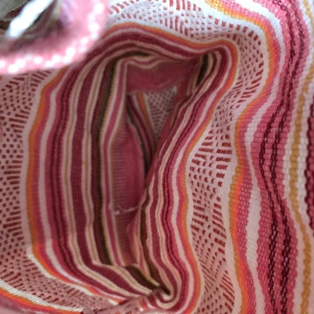 Festivalcore Blanket Mexico Backpack Resort Boho Striped Beach Red Pink